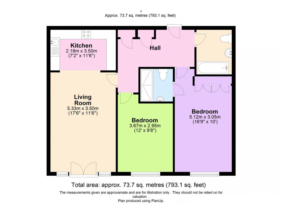 Floorplan for Coleridge Way, Borehamwood