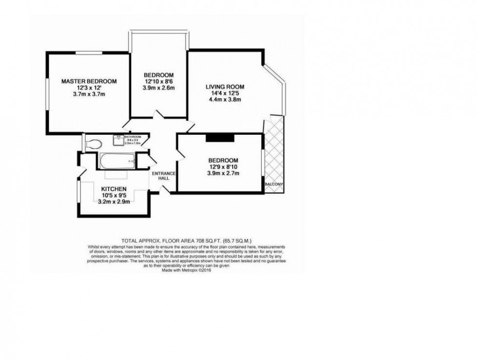 Floorplan for Hollywood Court,Deacons Hill Road, Elstree