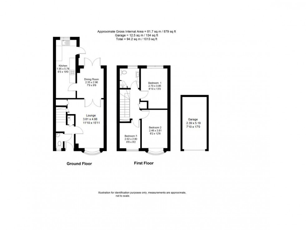 Floorplan for Almond Way, Borehamwood