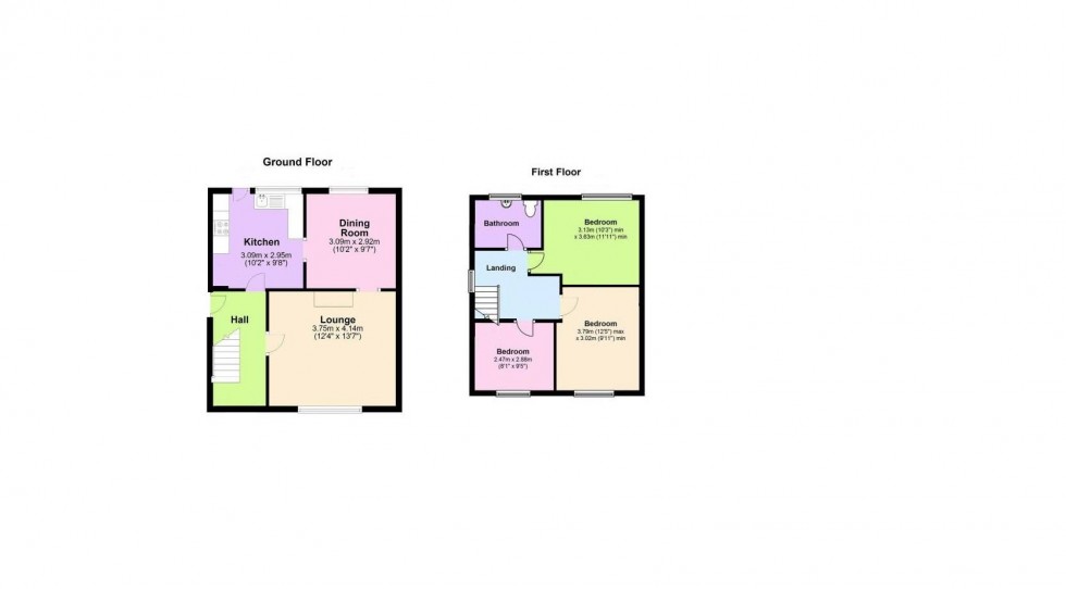 Floorplan for Hillside Avenue, Borehamwood