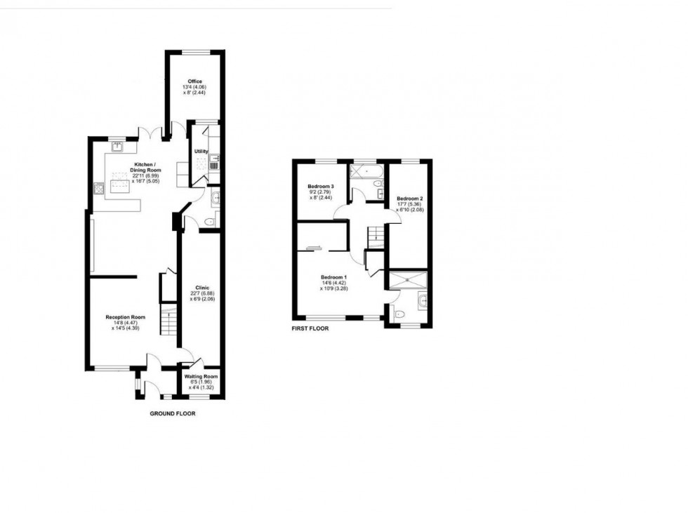 Floorplan for Chandos Road, Borehamwood