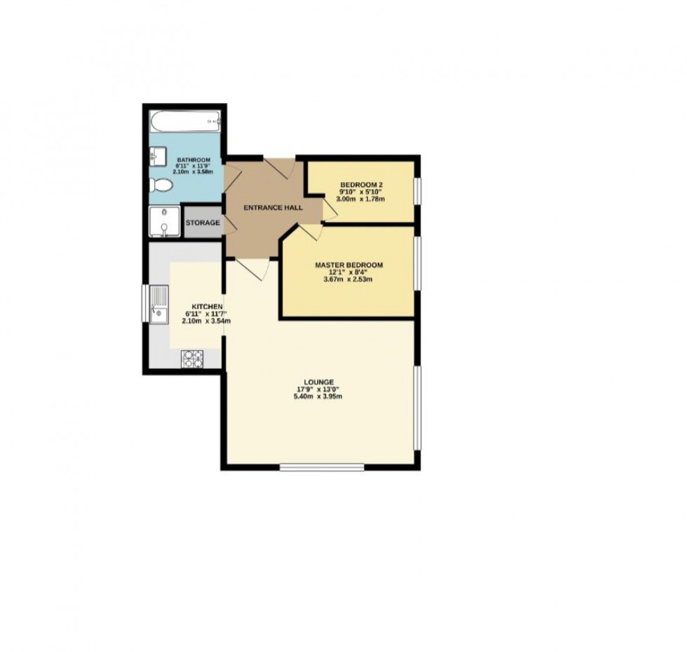 Floorplan for Kensington Way, Borehamwood