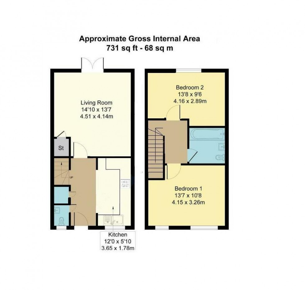 Floorplan for Shelley Close, Borehamwood