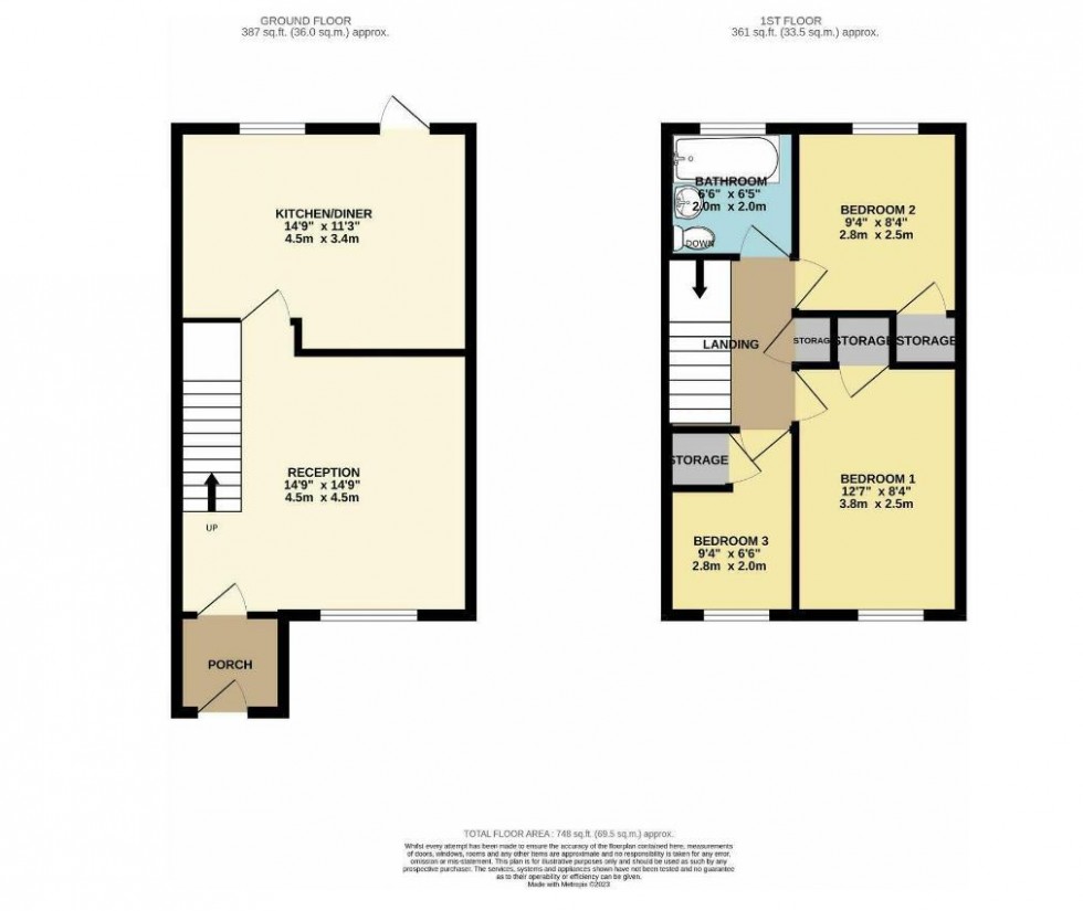 Floorplan for Grace Close, Borehamwood