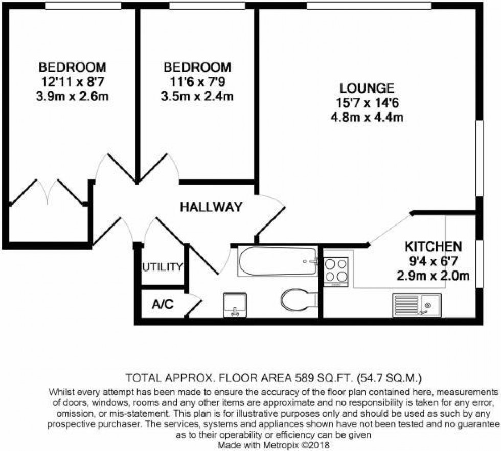 Floorplan for Trinity House,Station Road, Borehamwood