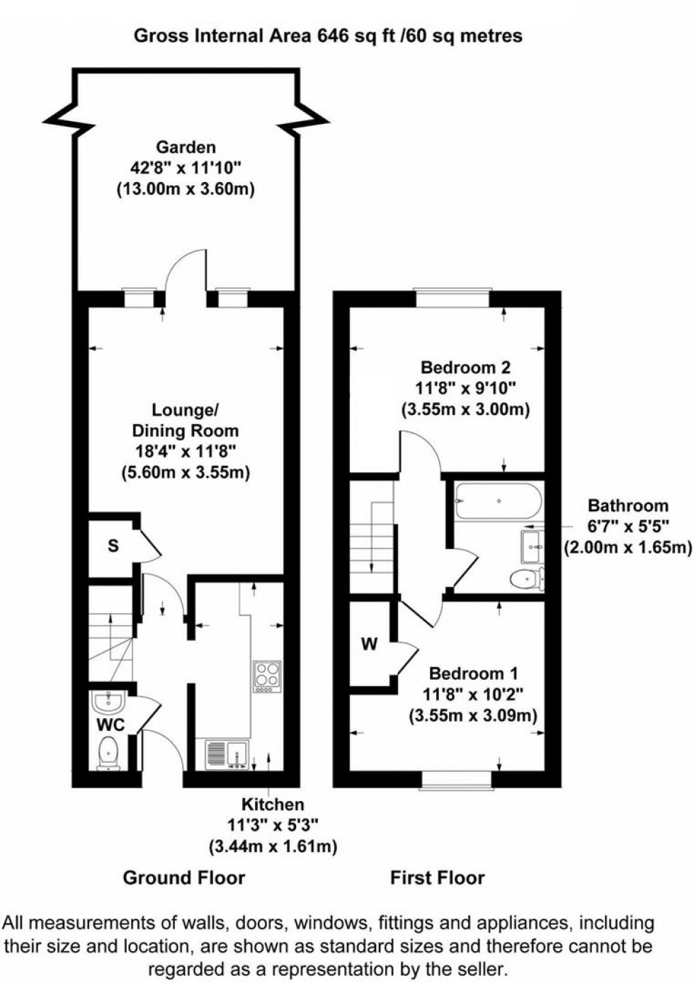 Floorplan for Kensington Way, Borehamwood