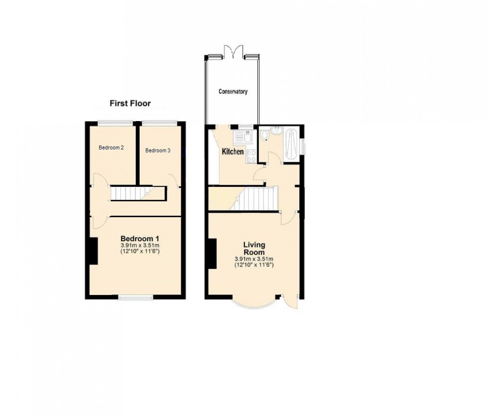 Floorplan for Kenilworth Drive, Borehamwood