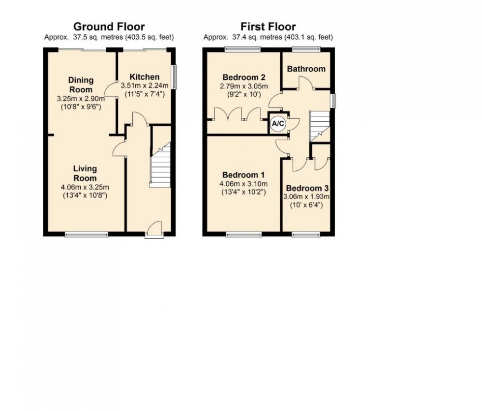 Floorplan for Chandos Road, Borehamwood