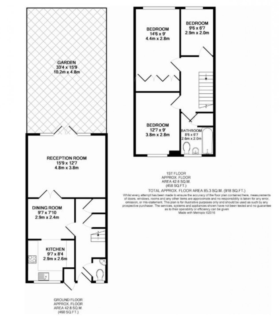 Floorplan for Byron Avenue, Borehamwood