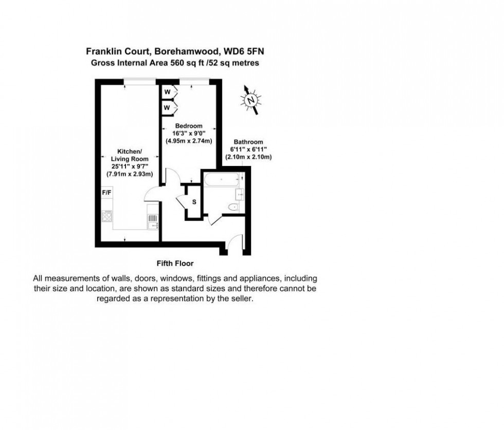 Floorplan for Franklin Court,Brook Road, Borehamwood