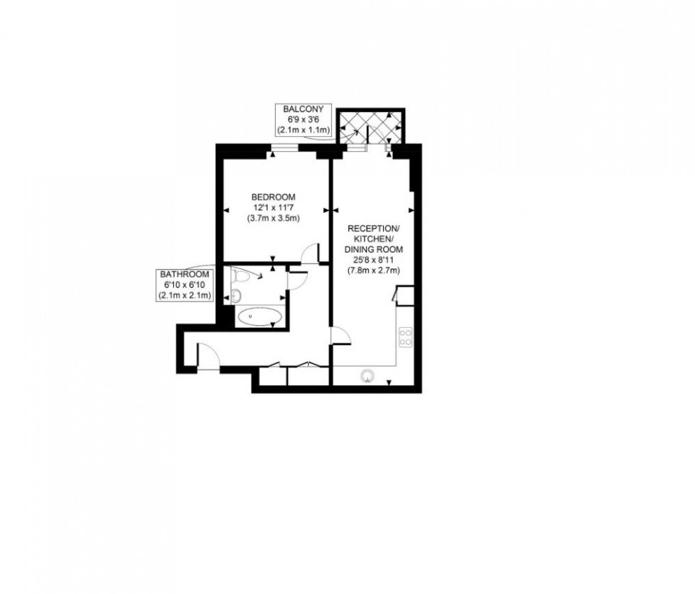 Floorplan for Franklin Court,Brook Road, Borehamwood