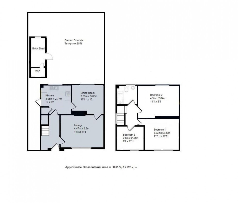 Floorplan for Monksmead, Borehamwood