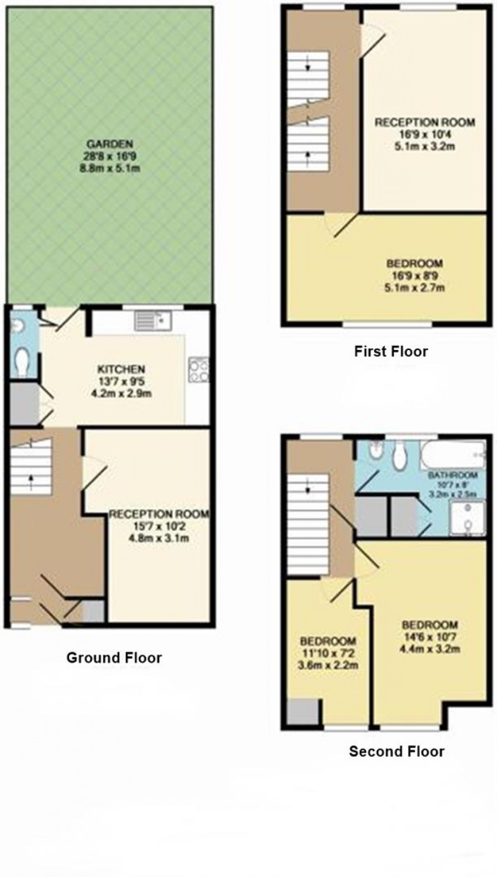 Floorplan for Farrant Way, Borehamwood